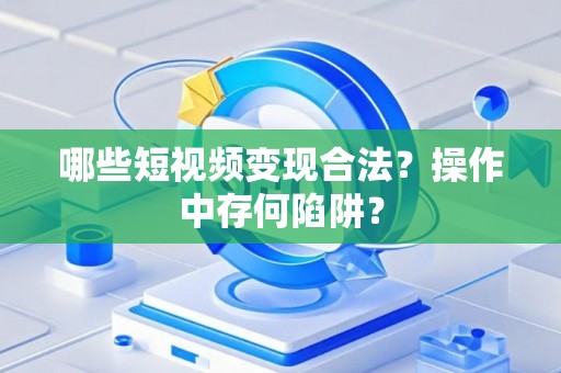 哪些短视频变现合法？操作中存何陷阱？